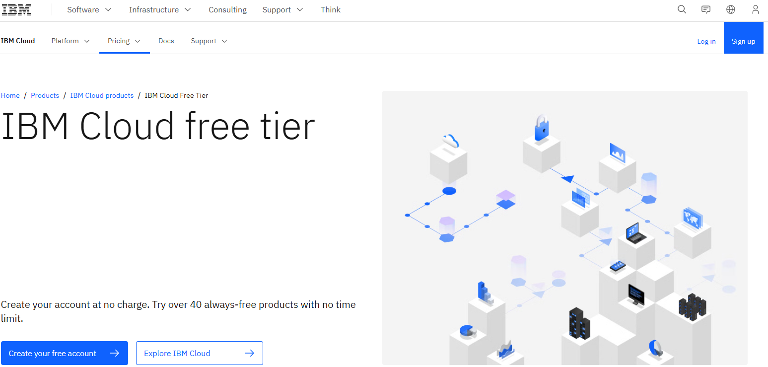 Illustration de IBM Cloud sur la page du deal de Freelance Stack