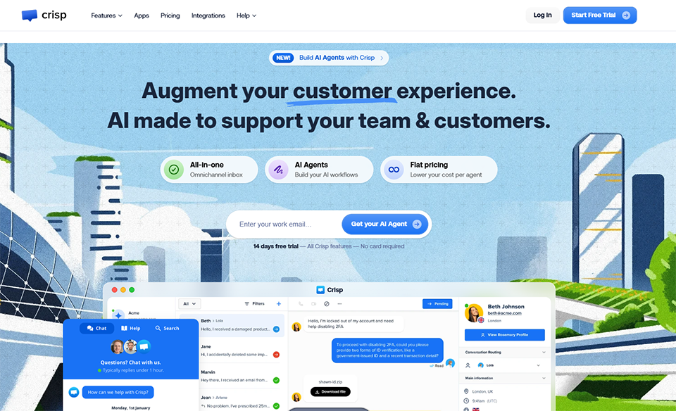Illustration of Crisp Chat on Freelance Stack's deal page