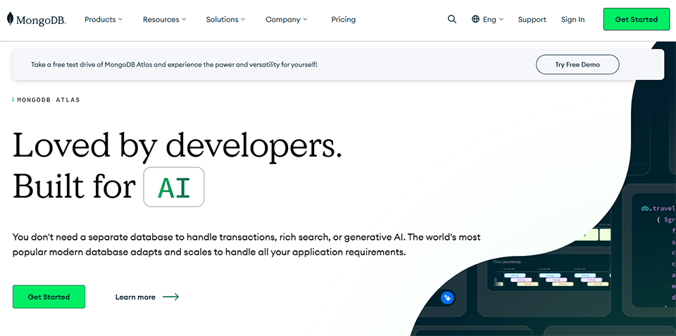 Illustration of MongoDB on Freelance Stack's deal page