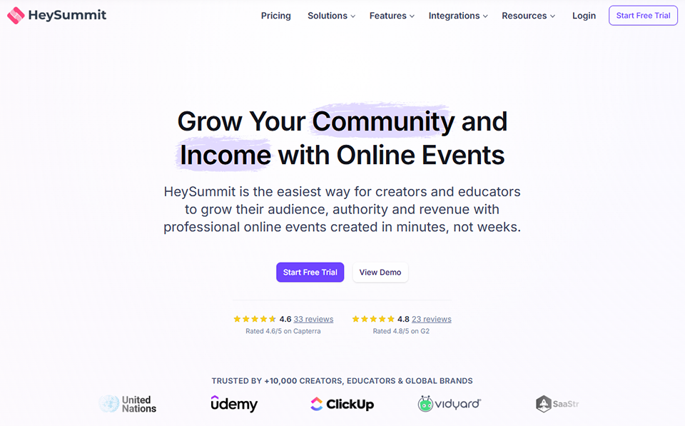 Illustration de HeySummit sur la page du deal de Freelance Stack