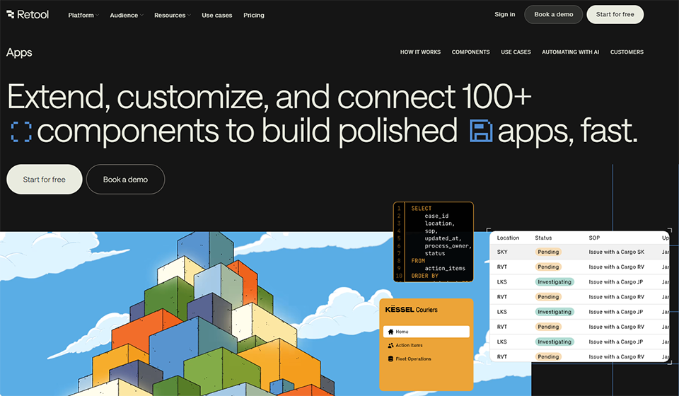 Illustration de Retool sur la page du deal de Freelance Stack