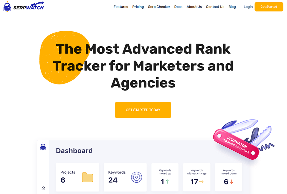 Illustration de SerpWatch sur la page du deal de Freelance Stack