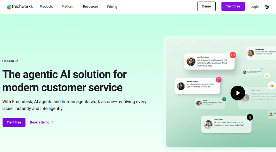 Illustration de Freshdesk sur la page du deal de Freelance Stack