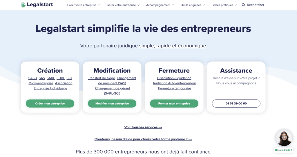 Illustration de Legalstart sur la page du deal de Freelance Stack
