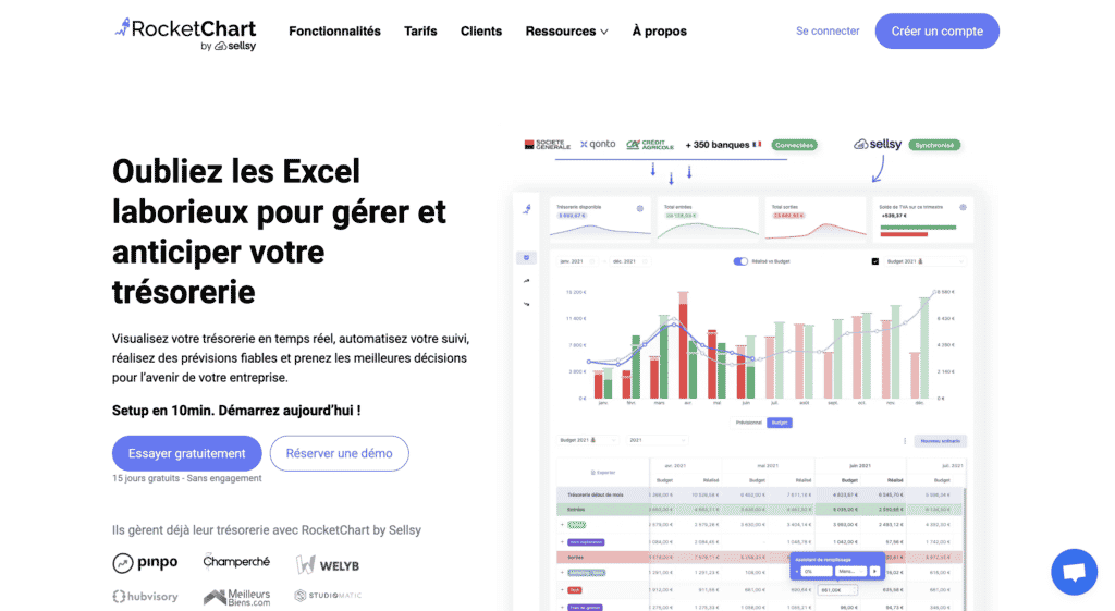 Illustration of RocketChart on the deal page of Freelance Stack