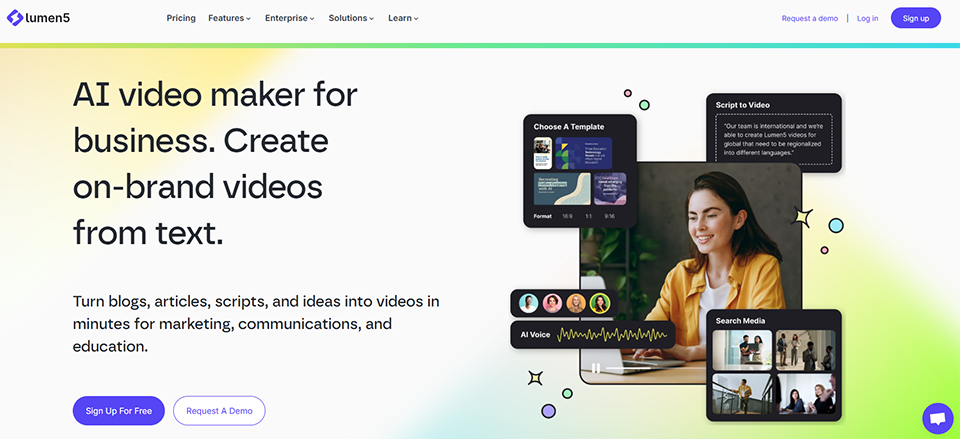 Illustration de Lumen5 sur la page du deal de Freelance Stack