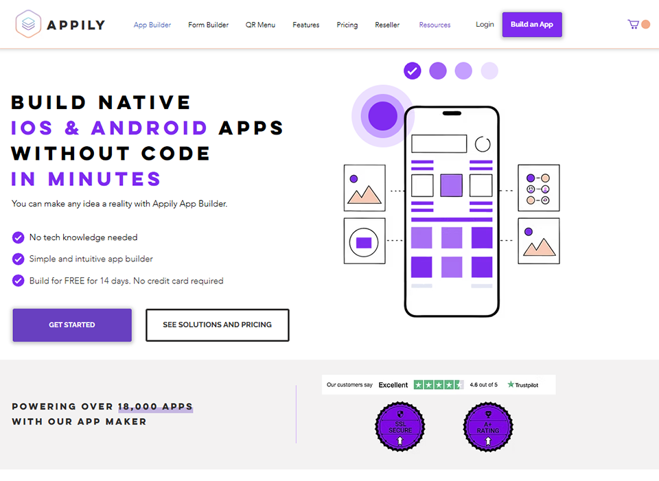 Illustration de Appily App Builder sur la page du deal de Freelance Stack
