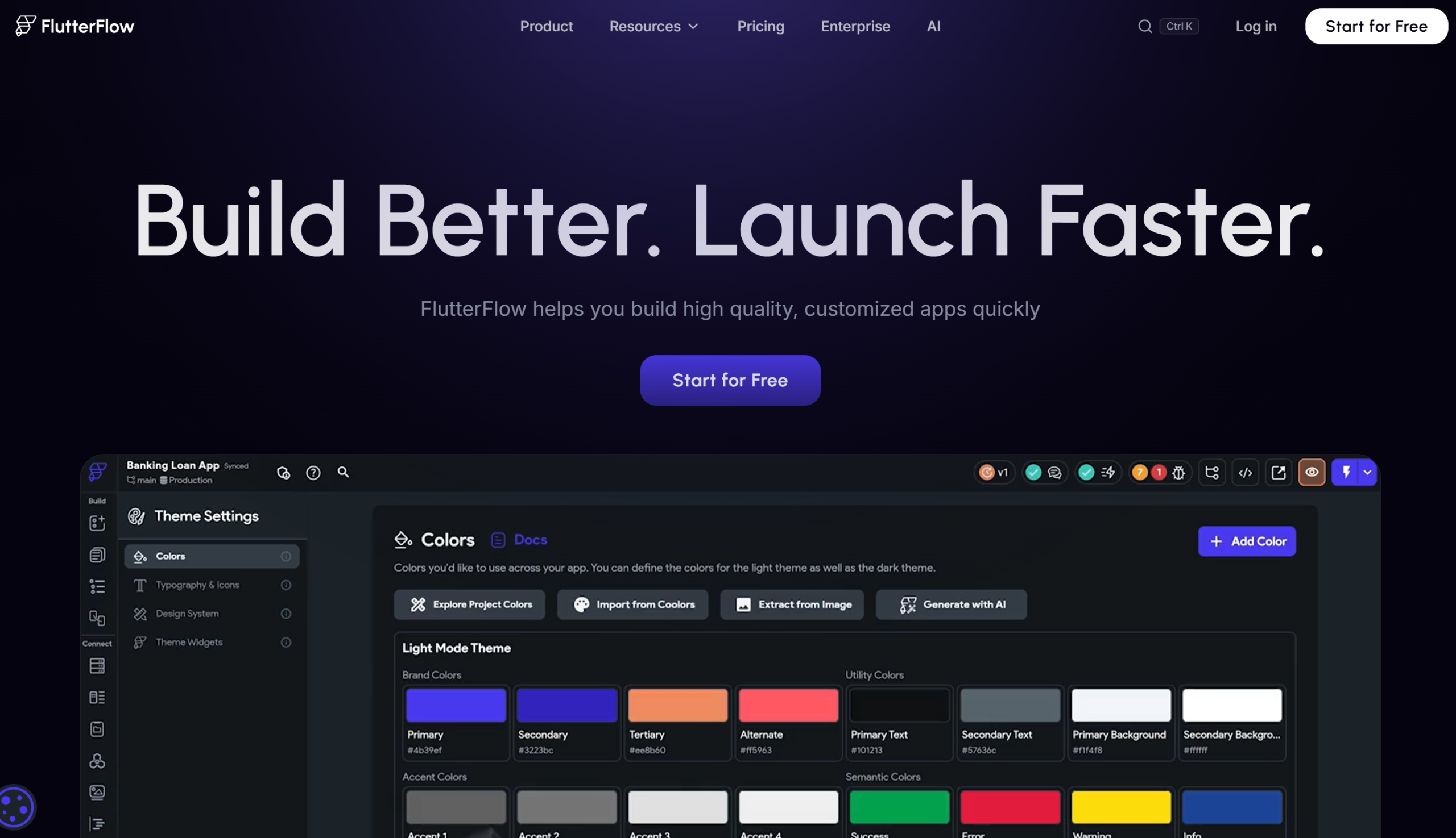 Illustration de FlutterFlow sur la page du deal de Freelance Stack