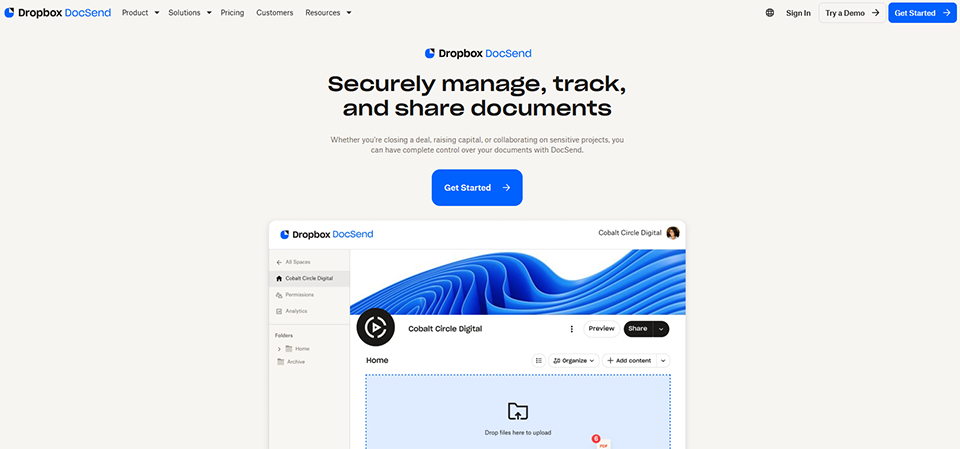 Illustration de DocSend sur la page du deal de Freelance Stack