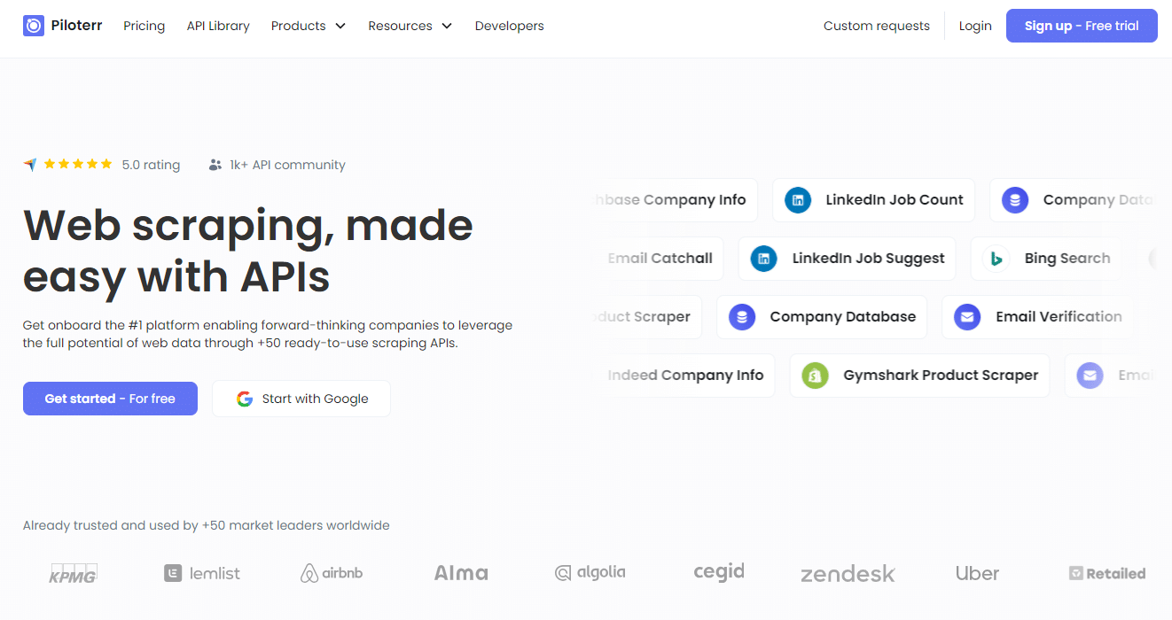 Illustration du site de l'outil Piloterr sur le site de Freelance Stack