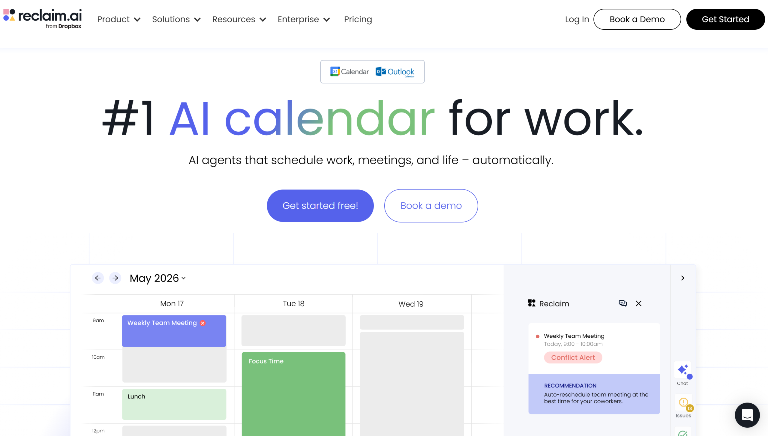 Illustration de Reclaim sur la page du deal de Freelance Stack