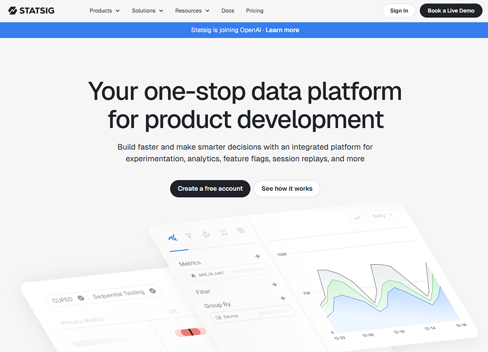 Illustration de Statsig sur la page du deal de Freelance Stack