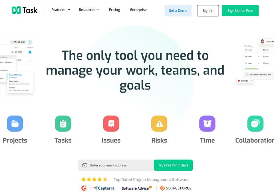 Illustration de nTask sur la page du deal de Freelance Stack