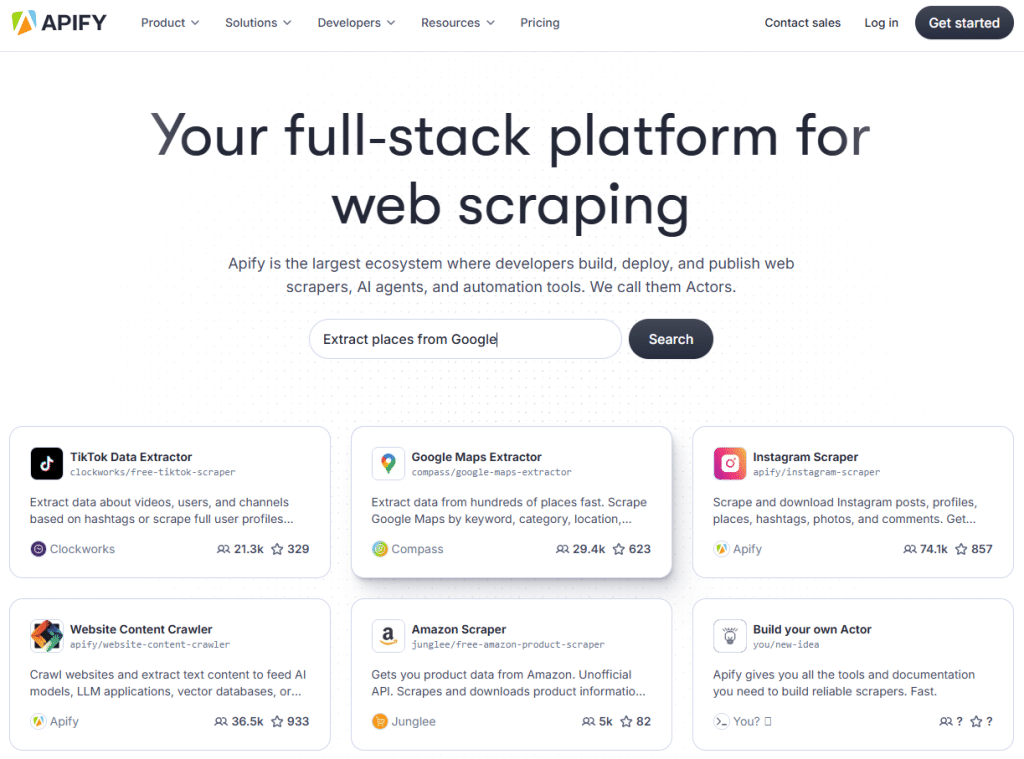 Illustration d'Apify sur la page du deal de Freelance Stack