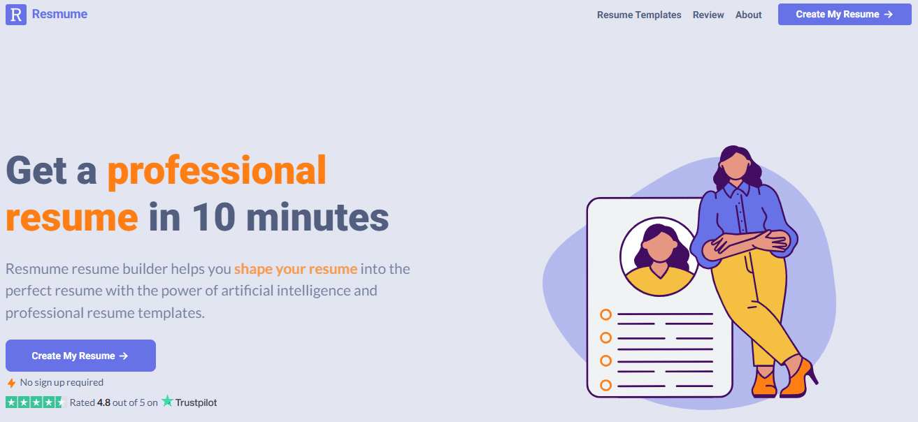 Illustration of Resmume on Freelance Stack's deal page