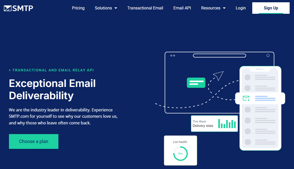 Illustration of SMTP on Freelance Stack's deal page