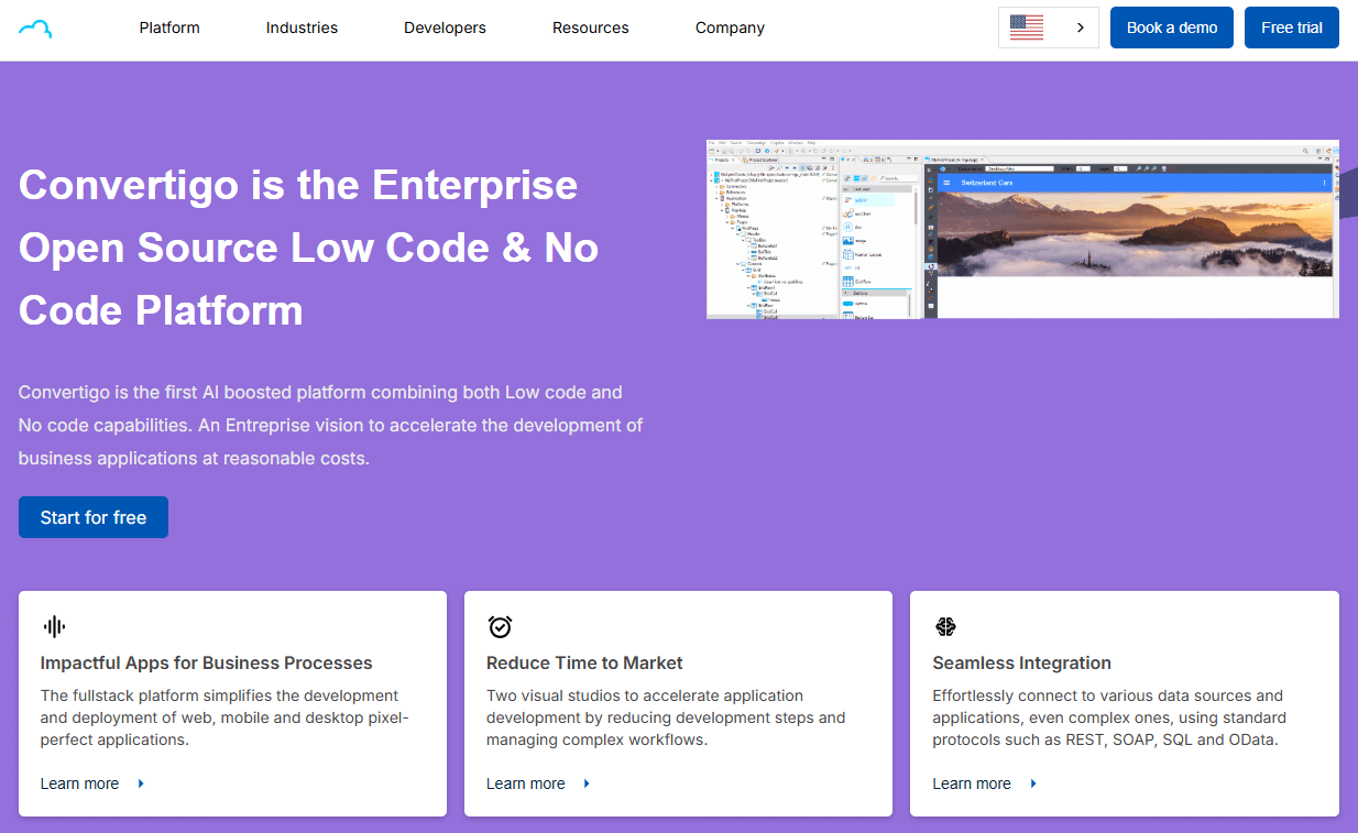 Illustration de Convertigo sur la page du deal de Freelance Stack