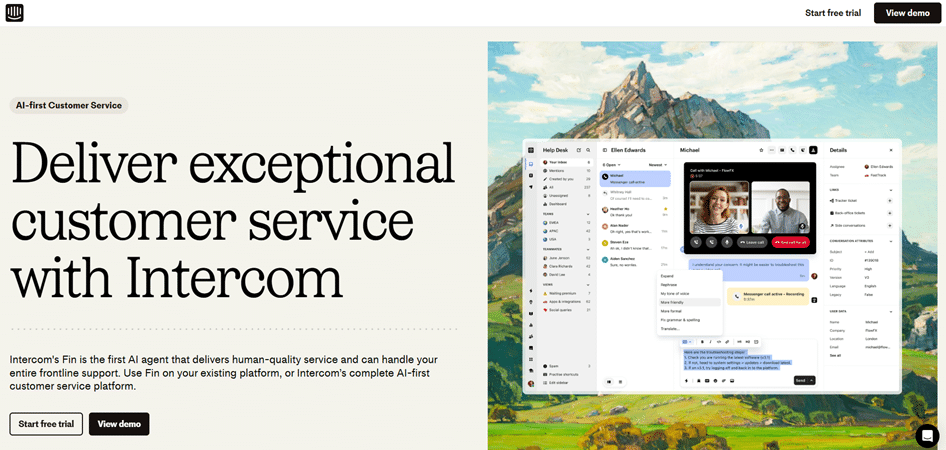 Illustration de Intercom sur la page du deal de Freelance Stack
