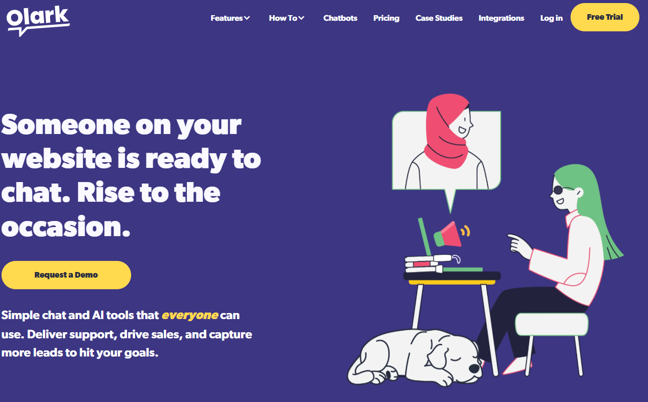 Illustration de Olark sur la page du deal de Freelance Stack