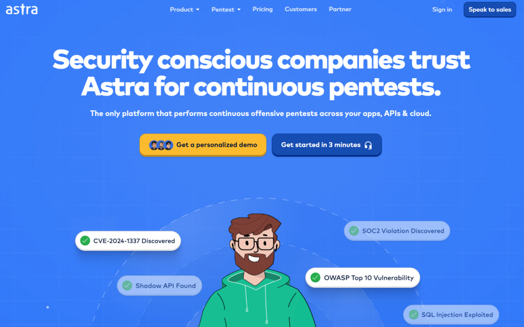 Illustration de Astra sur la page du deal de Freelance Stack