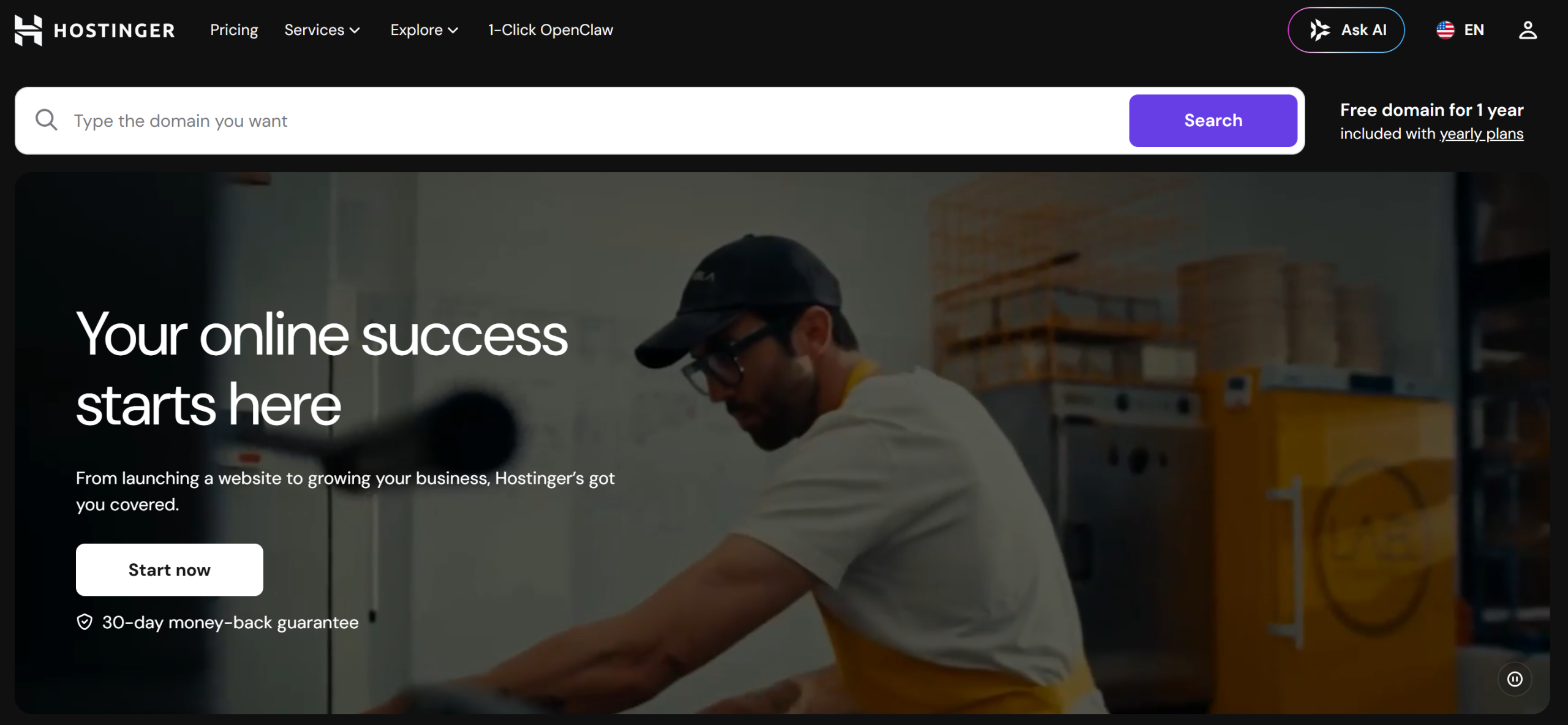 Illustration of Hostinger on Freelance Stack's deal page