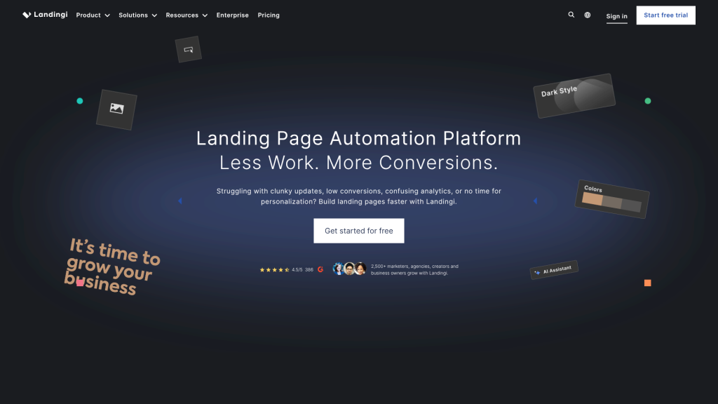 Illustration of Landingi on Freelance Stack's deal page