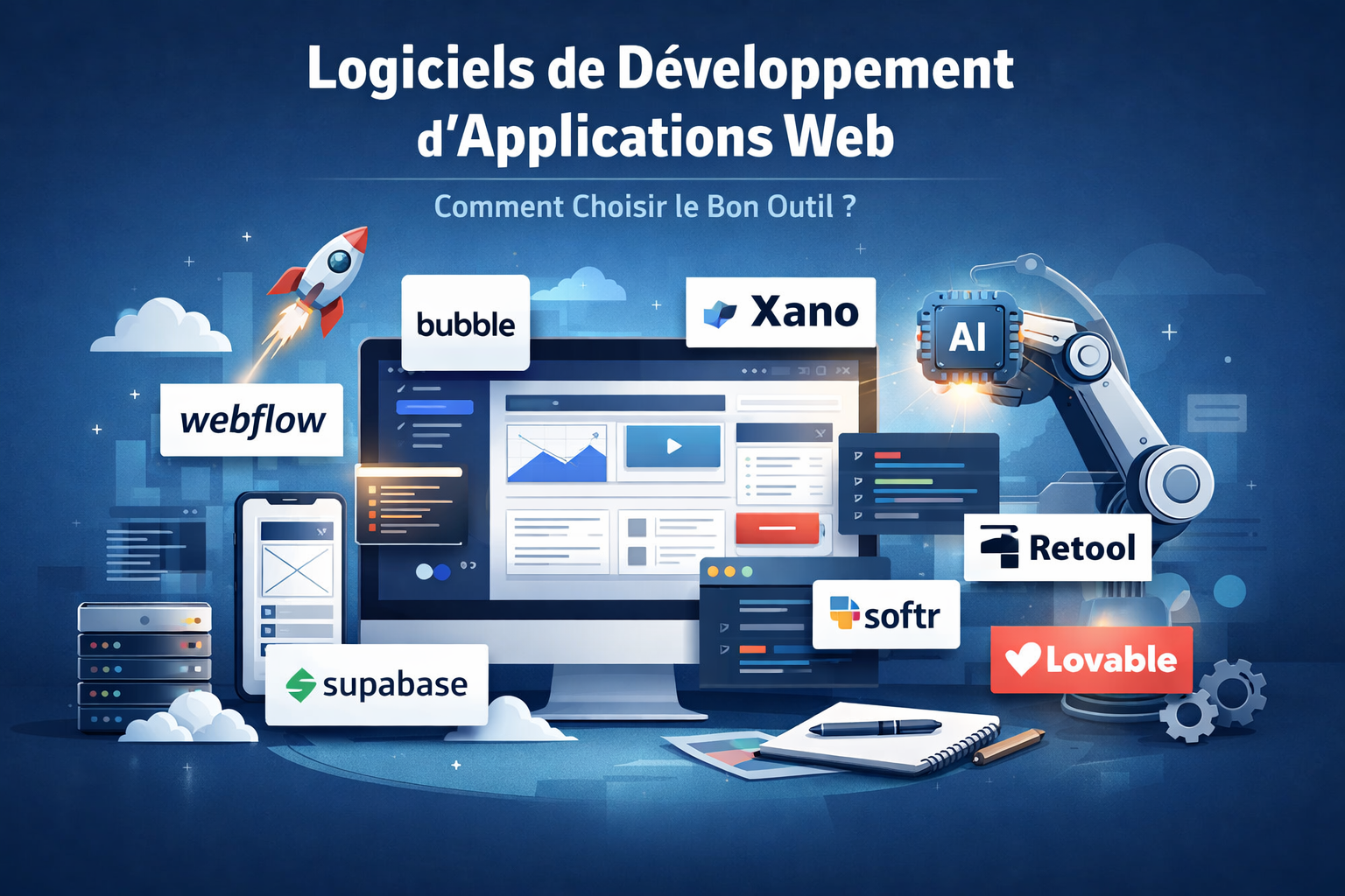 Visuel Qu’est‑ce qu’un logiciel de développement d’application web et comment le choisir ?