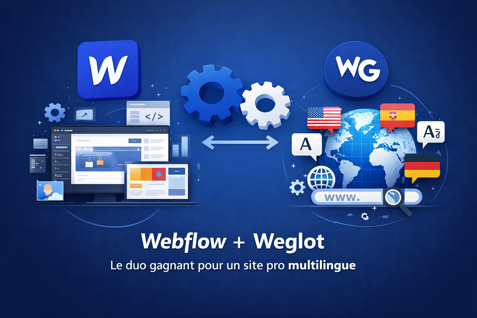 Visuel Webflow et Weglot : le duo gagnant pour un site pro disponible dans plusieurs langues