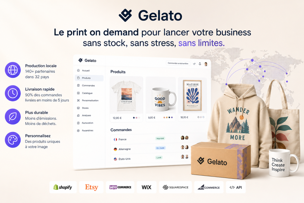 Visuel Gelato : le guide ultime du print on demand pour freelances et entrepreneurs.