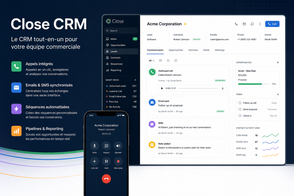 Visual for Close CRM: The Ultimate Guide for Freelancers, Startups, and Small Businesses.