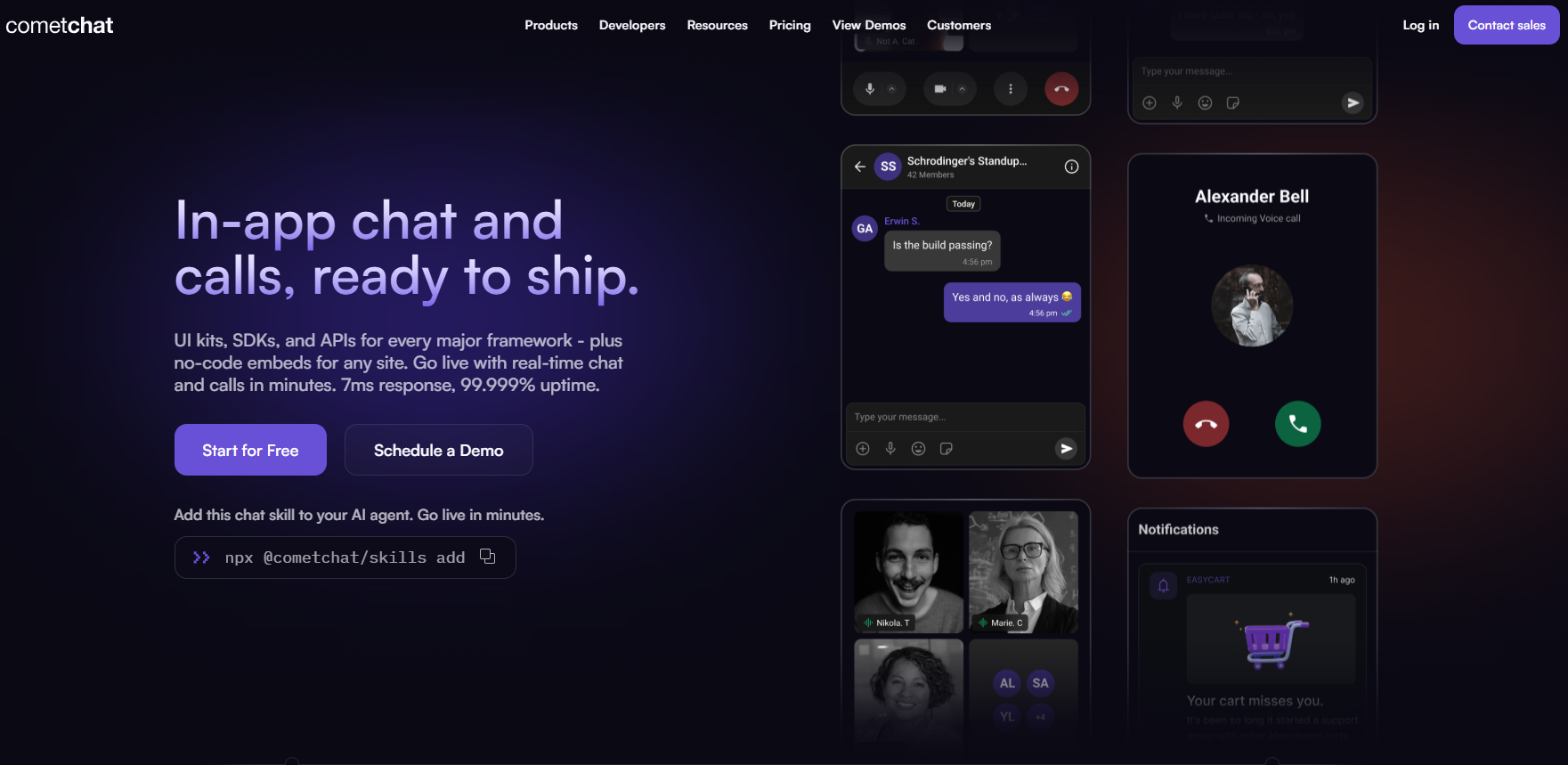 Illustration of CometChat on Freelance Stack's deal page