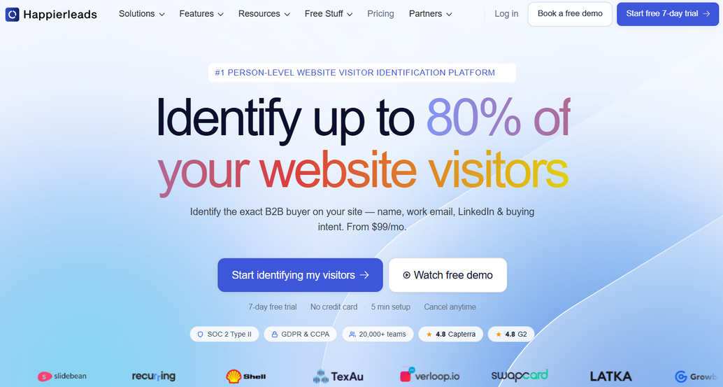 Illustration de Happierleads sur la page du deal de Freelance Stack