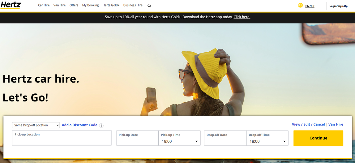 Illustration de Hertz sur la page du deal de Freelance Stack