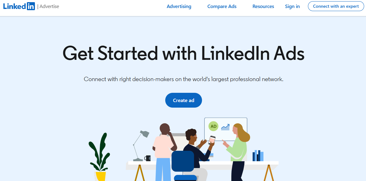 Illustration of Linkedin Ads on Freelance Stack's deal page