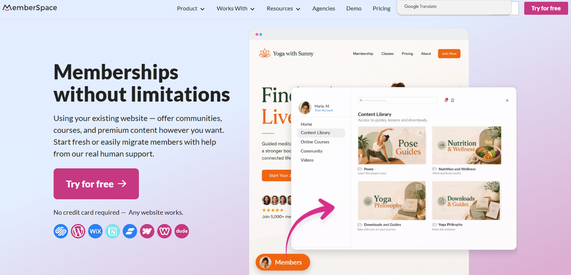 Illustration de Memberspace sur la page du deal de Freelance Stack