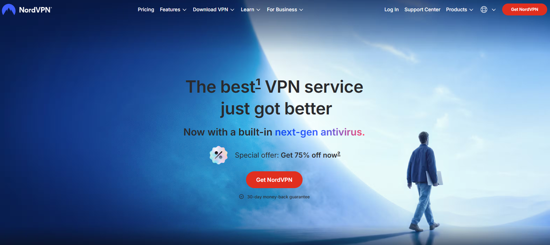 Illustration de NordVPN sur la page du deal de Freelance Stack