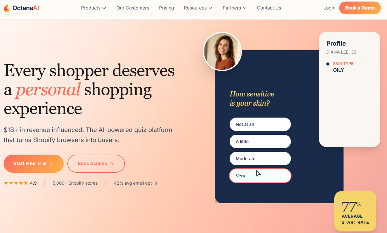 Illustration of Octane AI on Freelance Stack's deal page