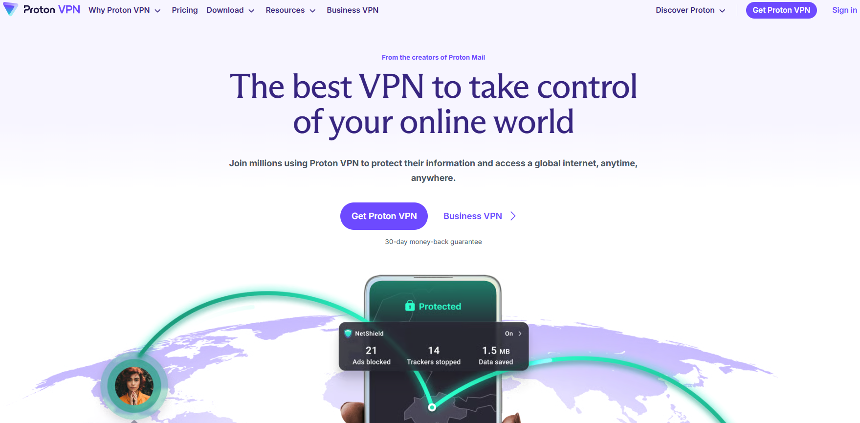 Illustration de Proton VPN sur la page du deal de Freelance Stack