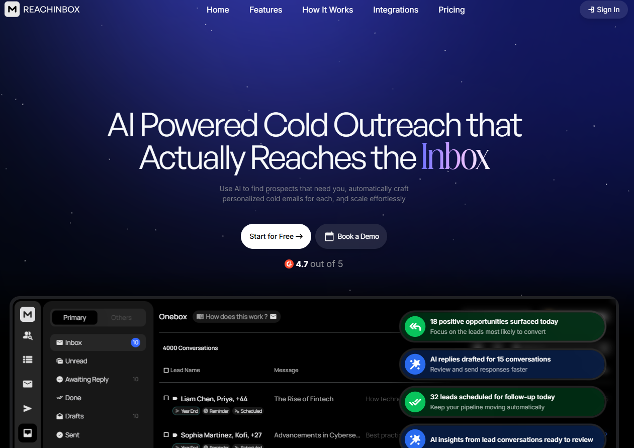Illustration of Reachinbox on Freelance Stack's deal page