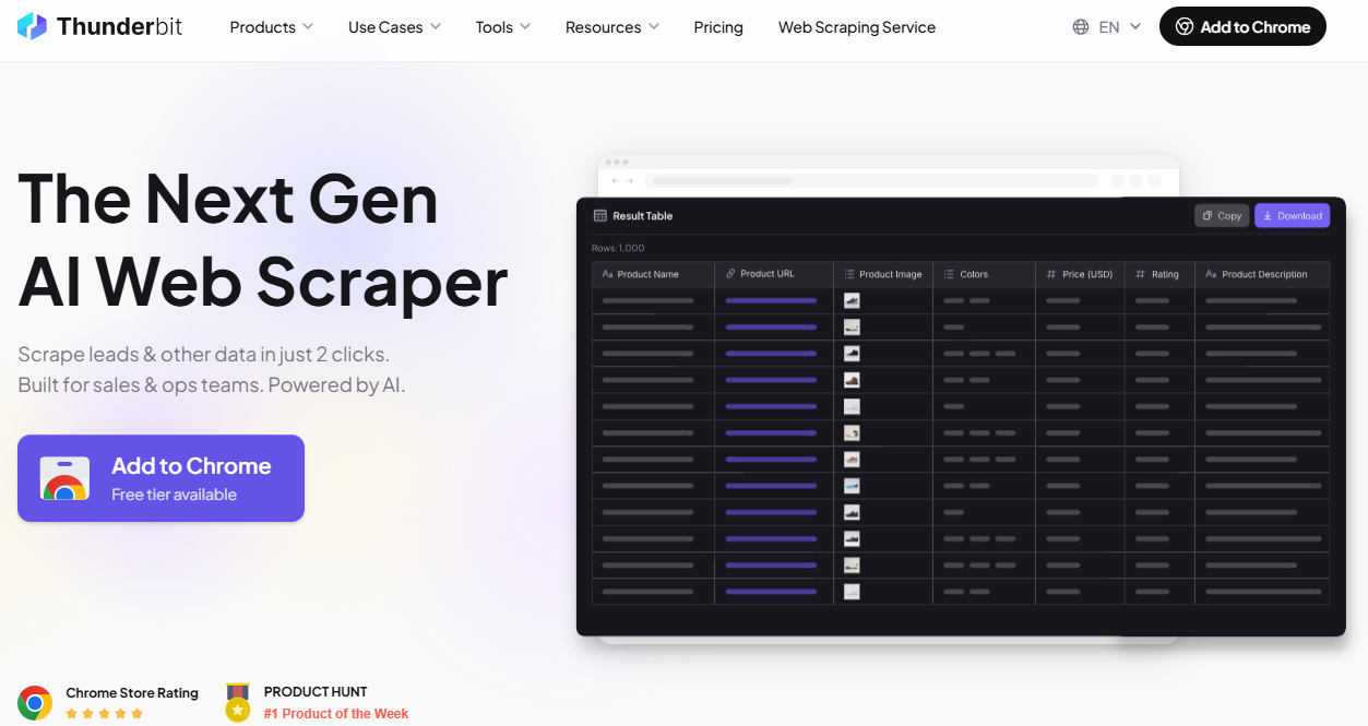 Illustration of Thunderbit on Freelance Stack's deal page
