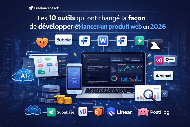 Visuel Les 10 outils qui ont changé la façon de développer et lancer un produit web en 2026